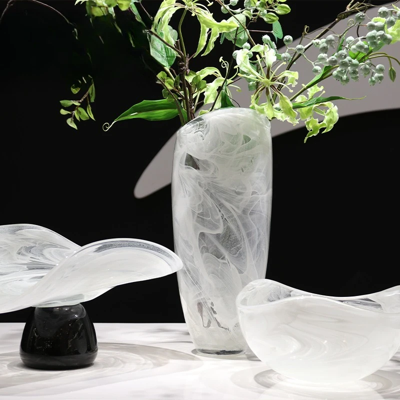 

Glazed vase ornament, living room, bedroom, study, model room, ink pattern device, fruit plate set.