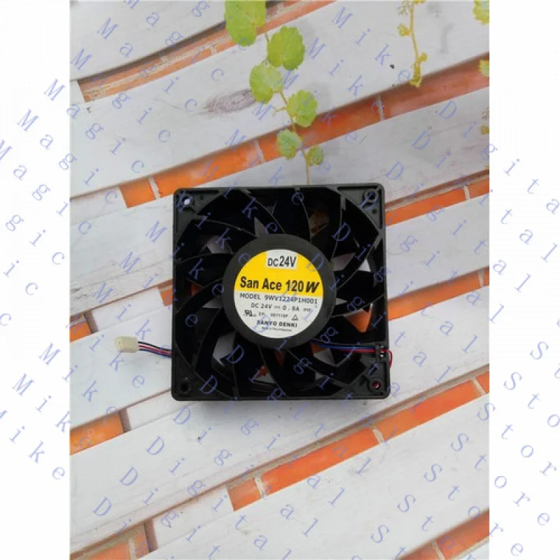 

H 1 PCS FOR SANYO Fan 9WV1224P1H001 DC 24V 0.8A 12038 12CM 3 pin cooling fan