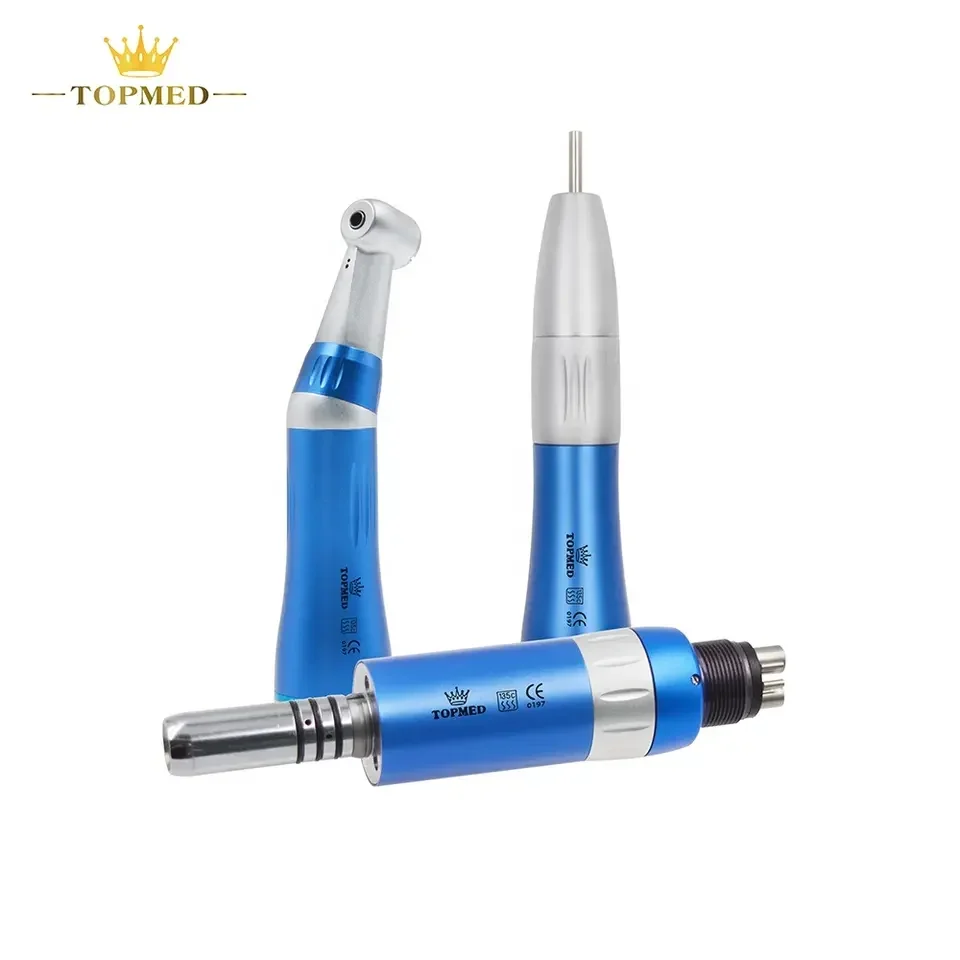 Colorful  Low Speed Handpiece Kit Turbine Internal Water Spray 2/4 Hole Air Motor Turbine Tool Drill Micromotor