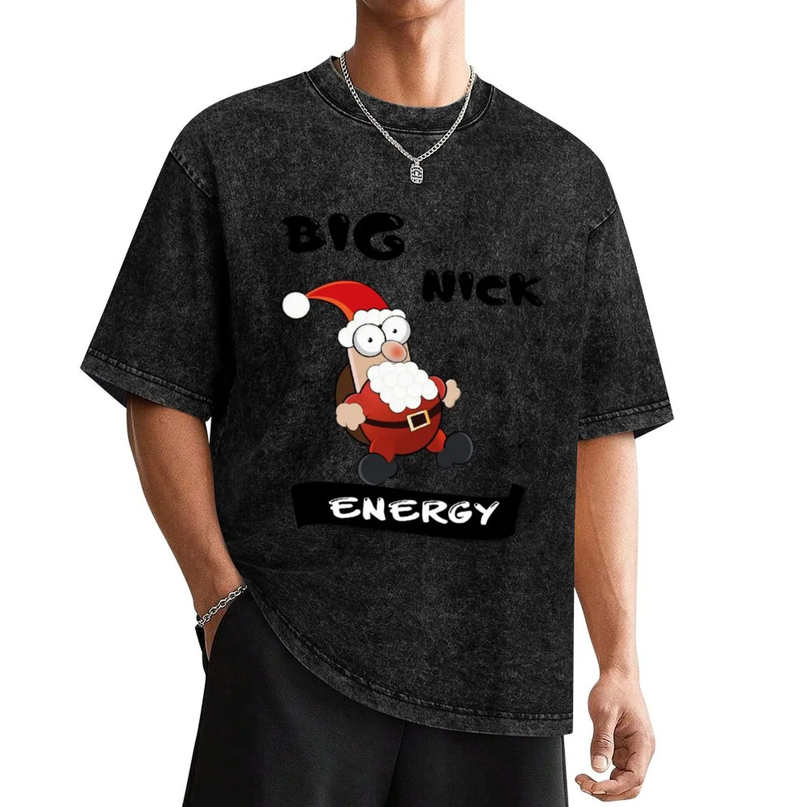 Big Nick Energy SANTA T-Shirt plus size clothes animal prinfor boys t shirts for men cotton