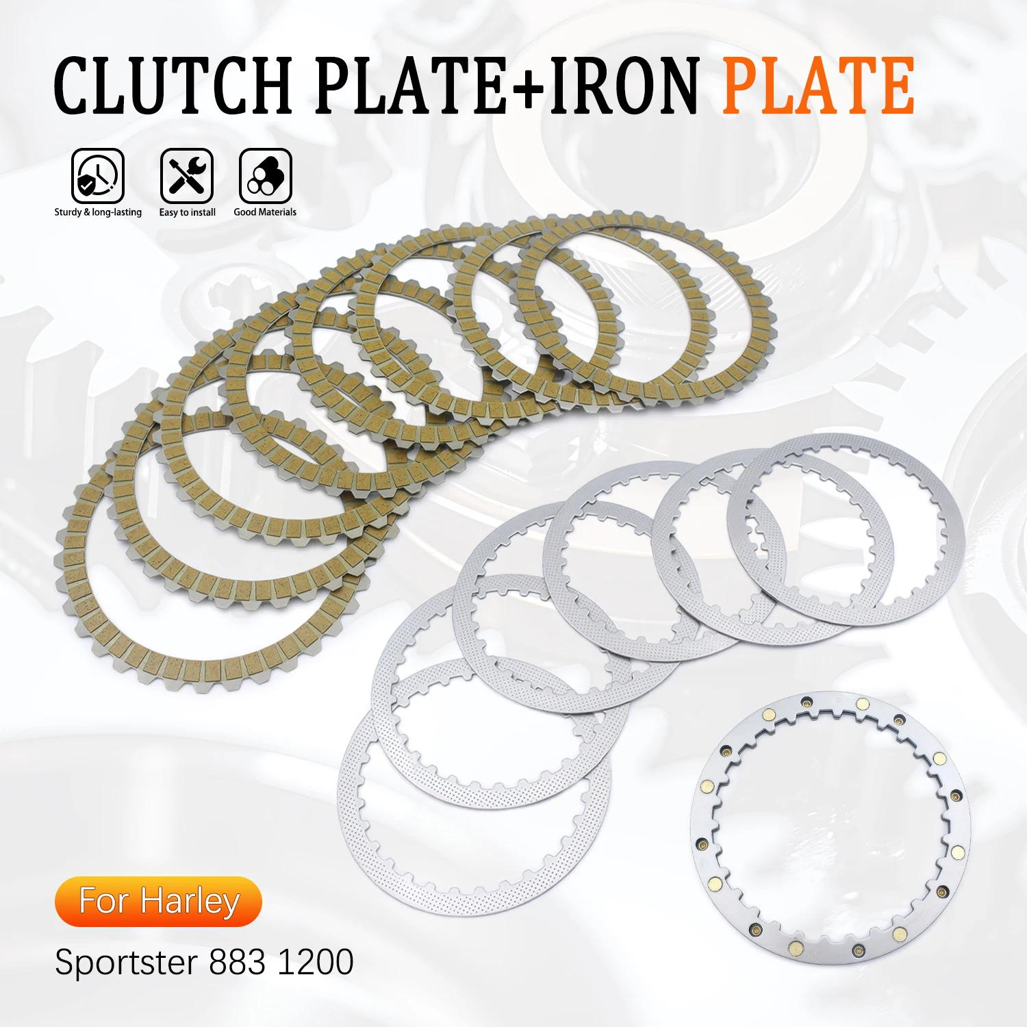 

Clutch Friction Plate Spring Kit Accessories Motor For Harley Sportster 883 1200 Forty Eight Iron 883 1200 Roadster 37913-90