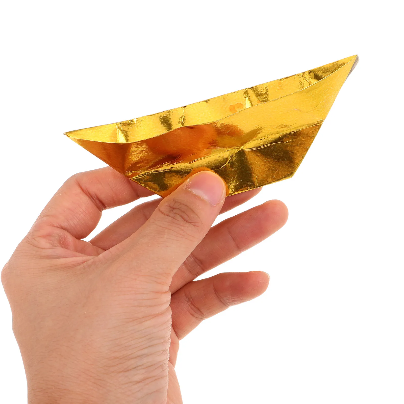 

500Pcs Handmade Gold Paper Ingots Large Size Traditional Chinese Worship Supplies for Qingming Festival Ancestral Sacrifice