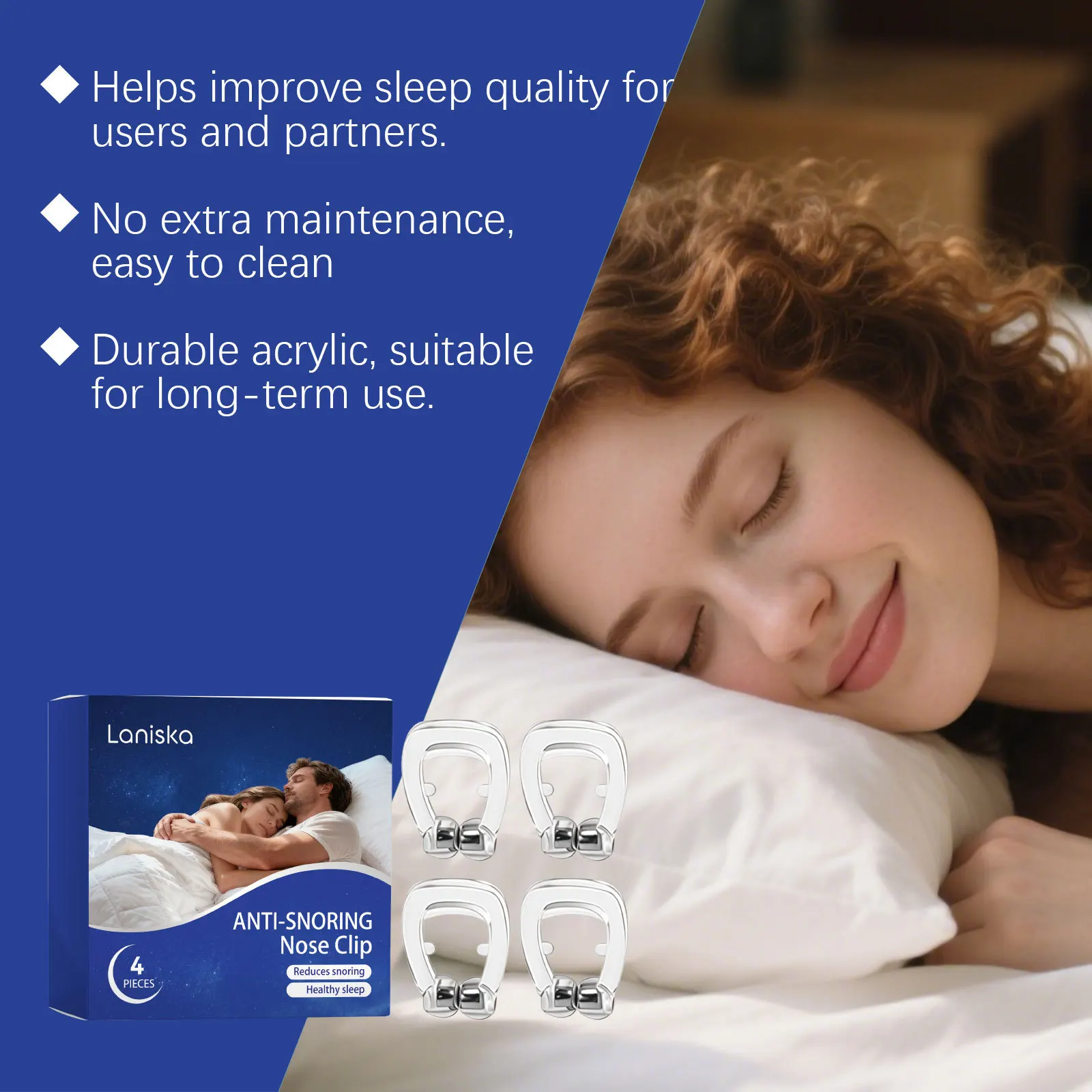 Silicone Anti Snoring Nose Clip Night Prevent Snoring Increase Air Intake Easy Breathe Magnetic Nasal Dilator Improve Sleep Aid