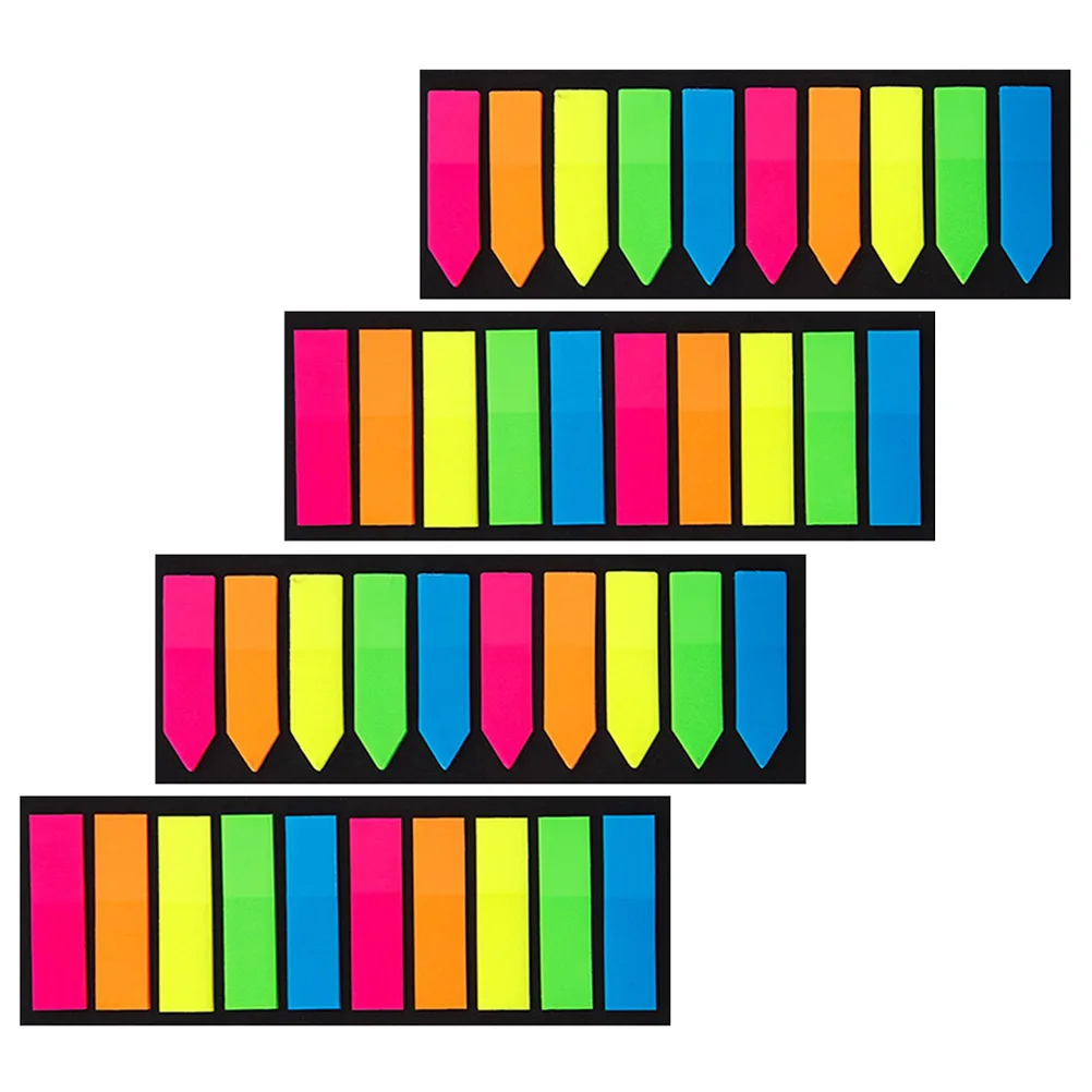 4Pcs Pet Stickers Easy Use Write Information Daily Study Work Transparent Sticky Flags Sticky Tabs