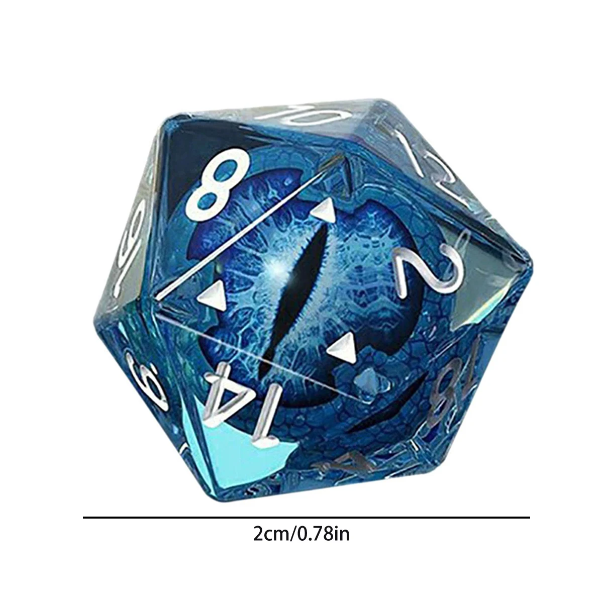 Polyhedral Resin Dragon Eye Dice Brightly Colored Eyeball Dice 20 Sides Best For Tabletop Games Interactive Games Dungeons