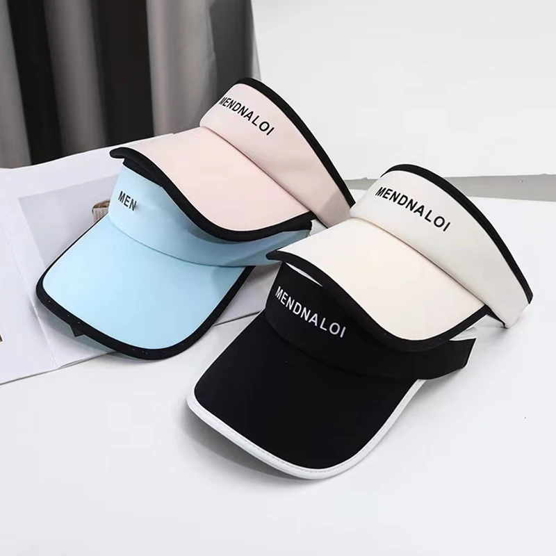 Long Brim Sunscreen Cap For Women Girl Anti-UV Sun Protection Bonnet Summer Run Sports Female Duck Tongue Hat Empty Top Visors