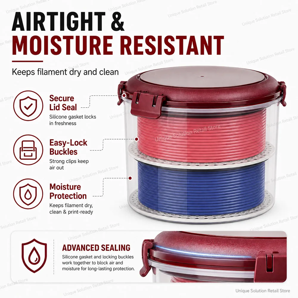 Filament Storage Dryer Box 3D Printer PLA/ABS/PETG Filament Dryer Safekeeping Humidity Resistant For 3D Printer Parts PLA PETG