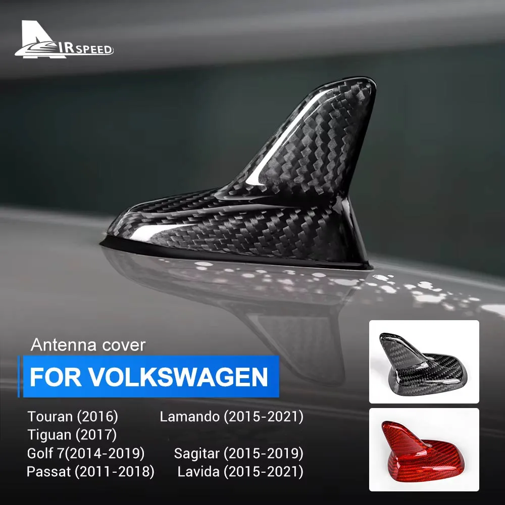 

Накладка на антенну из настоящего карбона в форме плавника акулы для Volkswagen Golf 7, Passat, Sagitar, Touran, Tiguan, Lavida (наклейка)