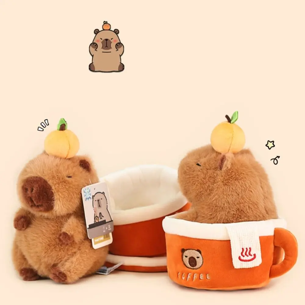 

Имитация капибары, плюшевая игрушка, кофейная чашка, мягкое плюшевое животное, кукла Капибала, пушистая коллекция, плюшевая игрушка Капибара, подарки для детей