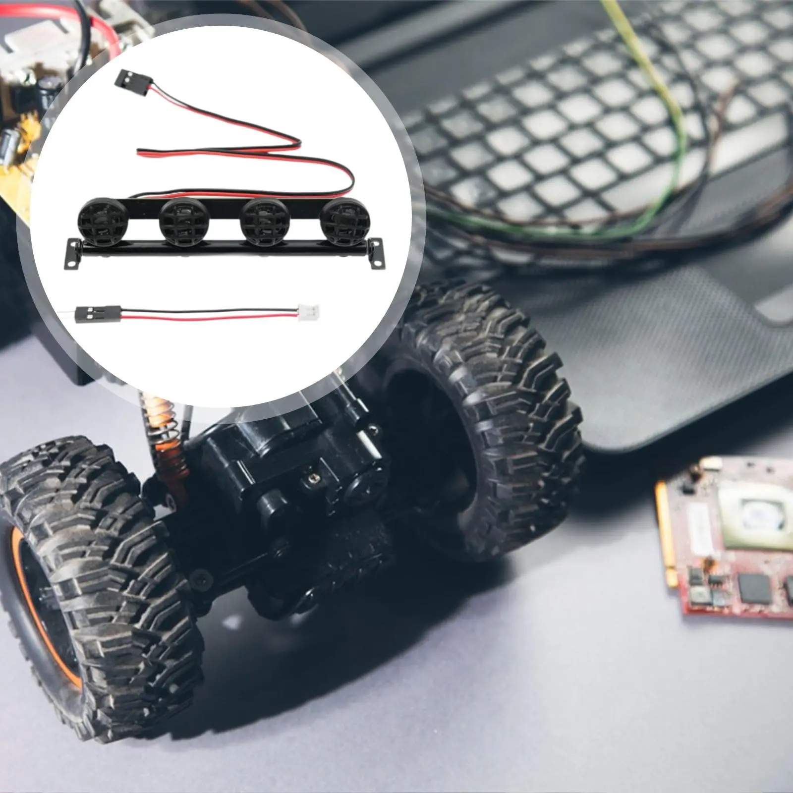 

RC LED Lights Bar Replaces Spare Part Eays to Install Modification Accessory Roof Lamp Lights for MN300 C94 1:18 RC Crawler