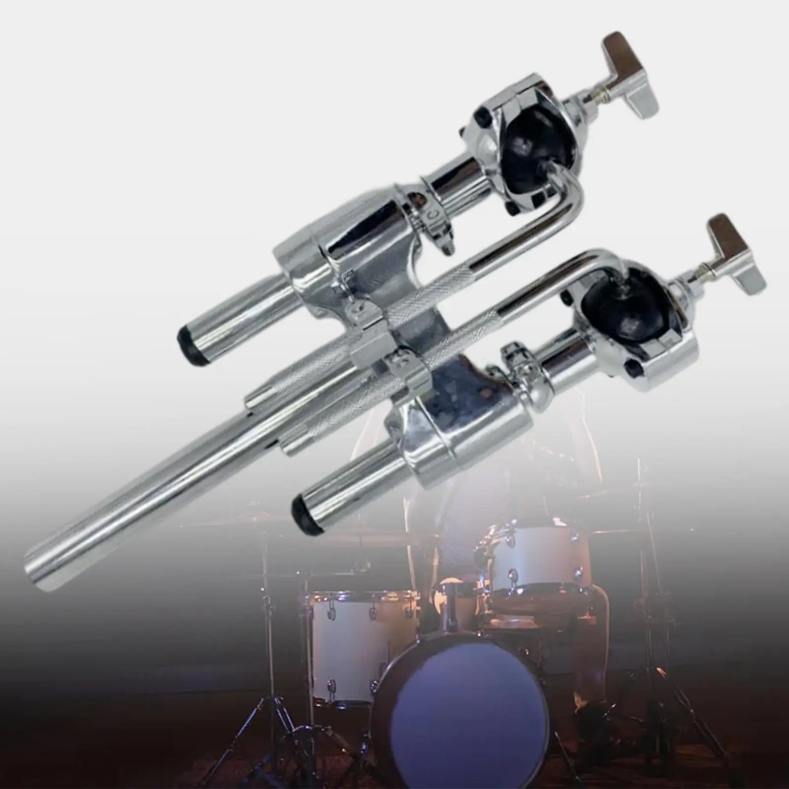 

Drum Holder Hardware Tom Drum Mount Clamp Holder Rack Double Tom Holder for Percussion Instrument Drummer Spare Parts Accessory