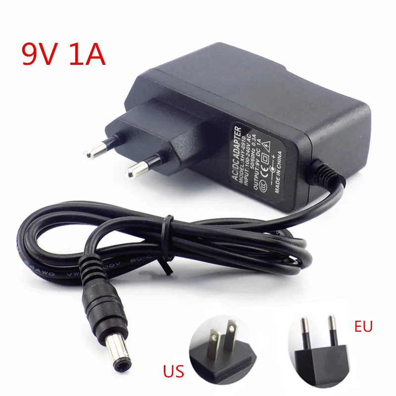 100V 240V AC to DC Adaptor 9V 1A 2A 2000MA 1000mA 5.5mm X 2.5mm Connector Supply Charger Power Adapter EU US for TV Box Router