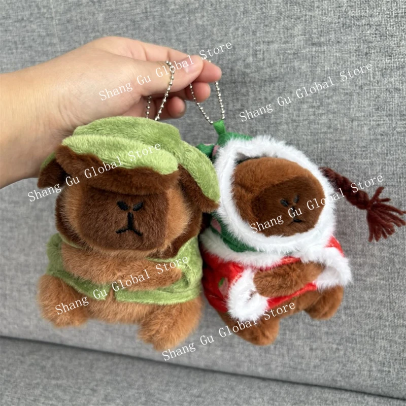 13 سنتيمتر/5.12in كابيبارا ألعاب من نسيج مخملي Kawaii معطف عسكري ظهره اكسسوارات الإبداع القطن محشوة الزخرفية دمية هدية عيد ميلاد #1