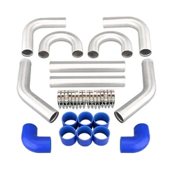 Aluminum Turbo Intercooler Piping Kit Universal 2.5'' OD 63mm 3'' OD 76mm Includes Pipes Clamps Couplers