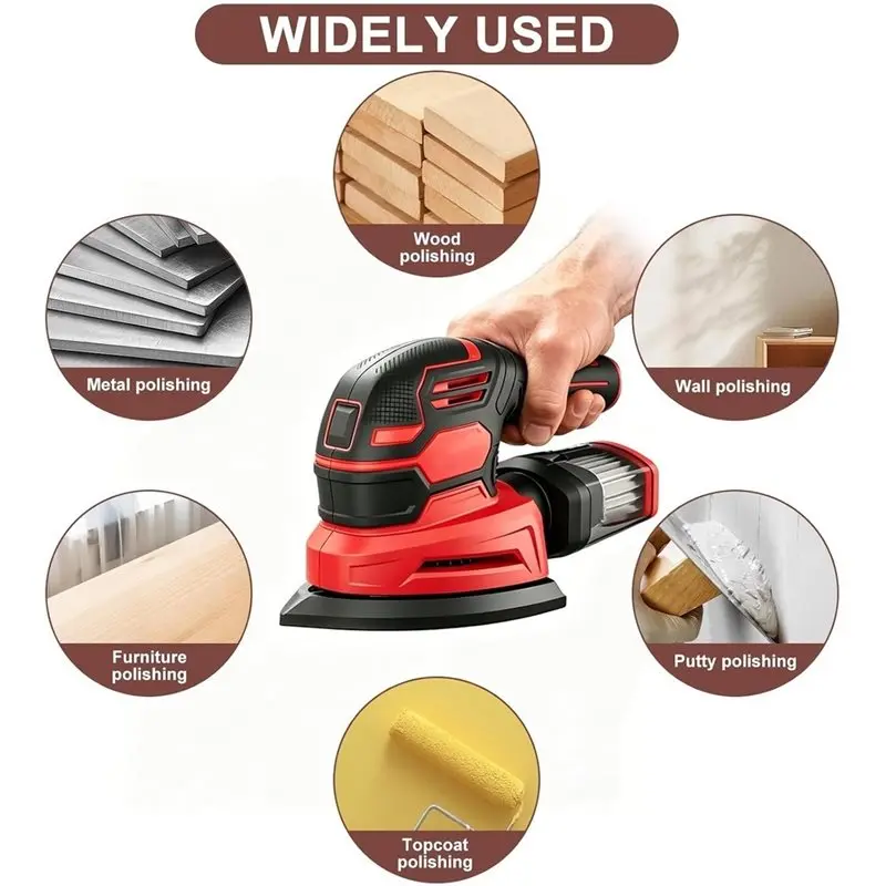 T21C Mouse Sander With Sandpaper& Extra 2 Tips, Sanding Sheets For Black And Decker Mouse Sanders For Replacement