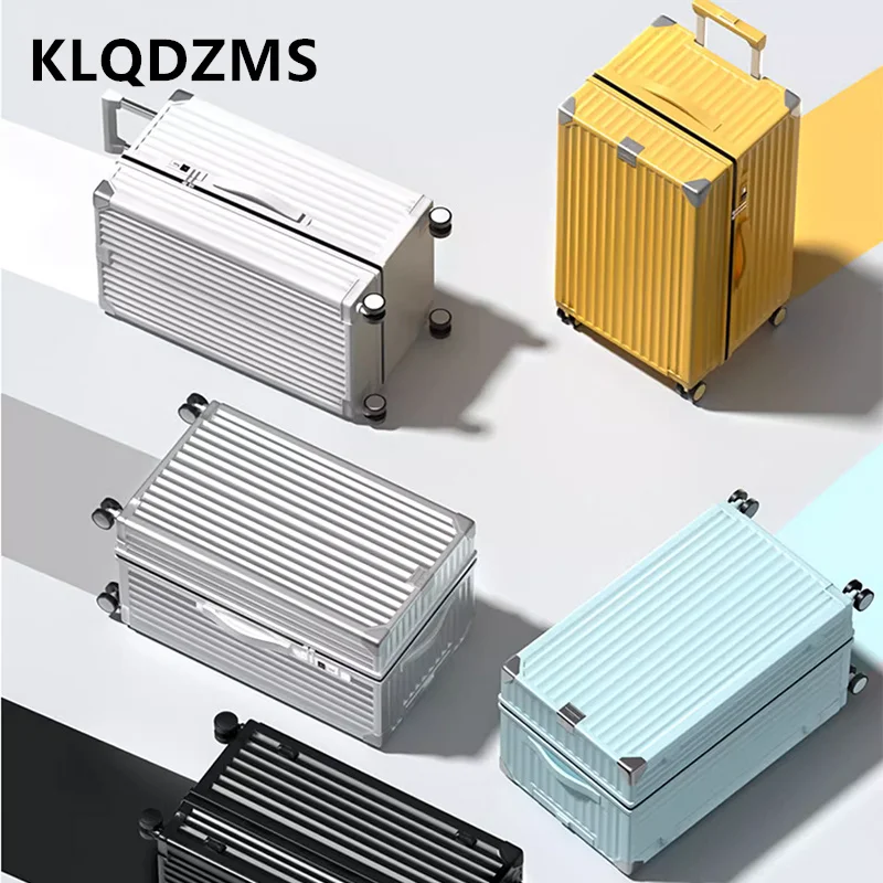 

KLQDZMS Thickened Suitcase Cart Bags Cart Type Travel Bag Large Capacity 24"26"28"30 Inch Password Box Multifunctional Luggage