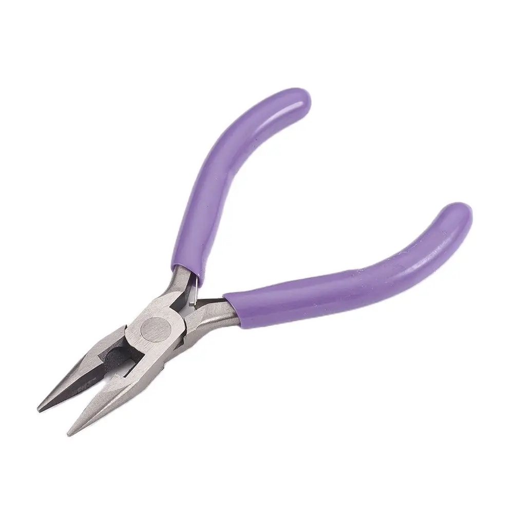 Pandahall – pince Lilac en acier inoxydable, 1 pièce, polissage de couleur, pince en acier au carbone, ensemble de pinces à aiguille, outil à main pour la fabrication de bijoux