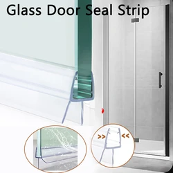 50cm*2pcs  Shower Door Bottom Seal 4-6mm Gaps  Glass Screen  Frameless Seal Strip Bathroom Door Sweep Home Improvement