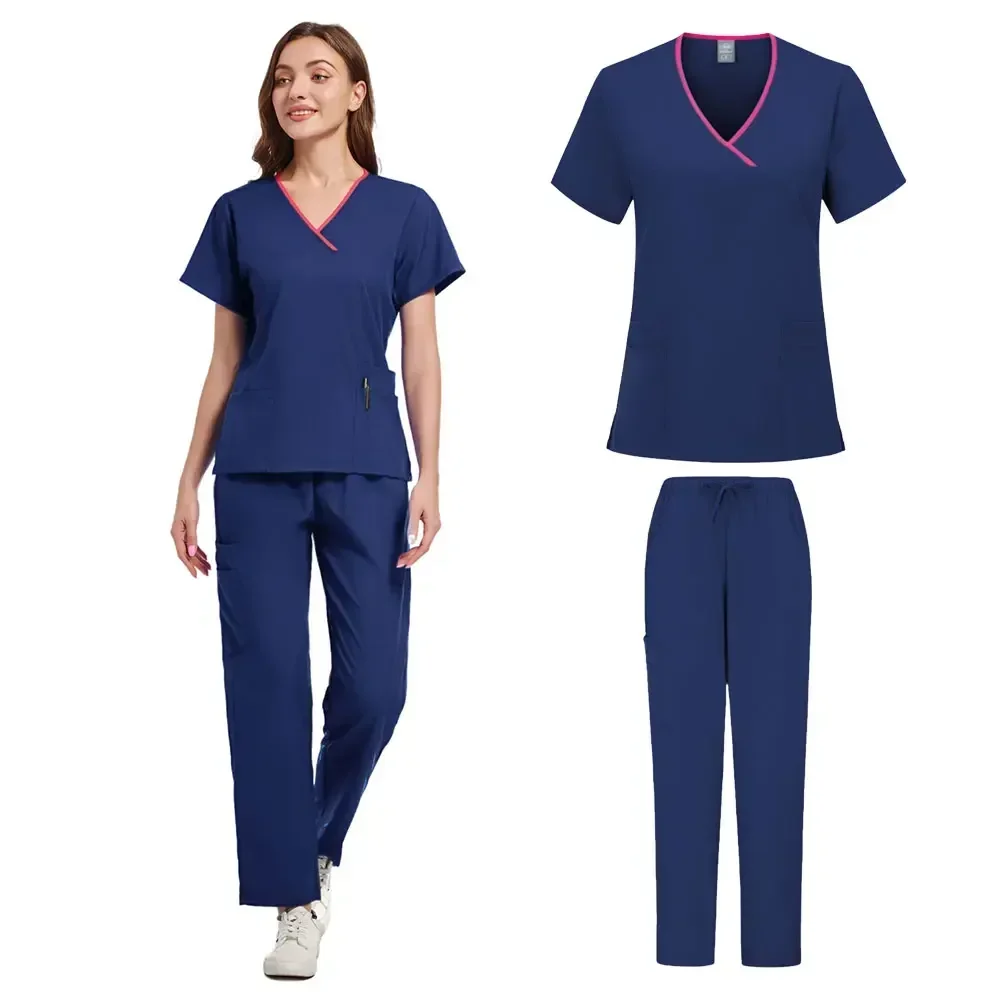 Sneldrogende stretchstof Medisch uniform Vrouwen scrub Verplegingsset Arts Verpleegkundige Outfit Pediatrische chirurgie Uniform Verpleegstersaccessoires