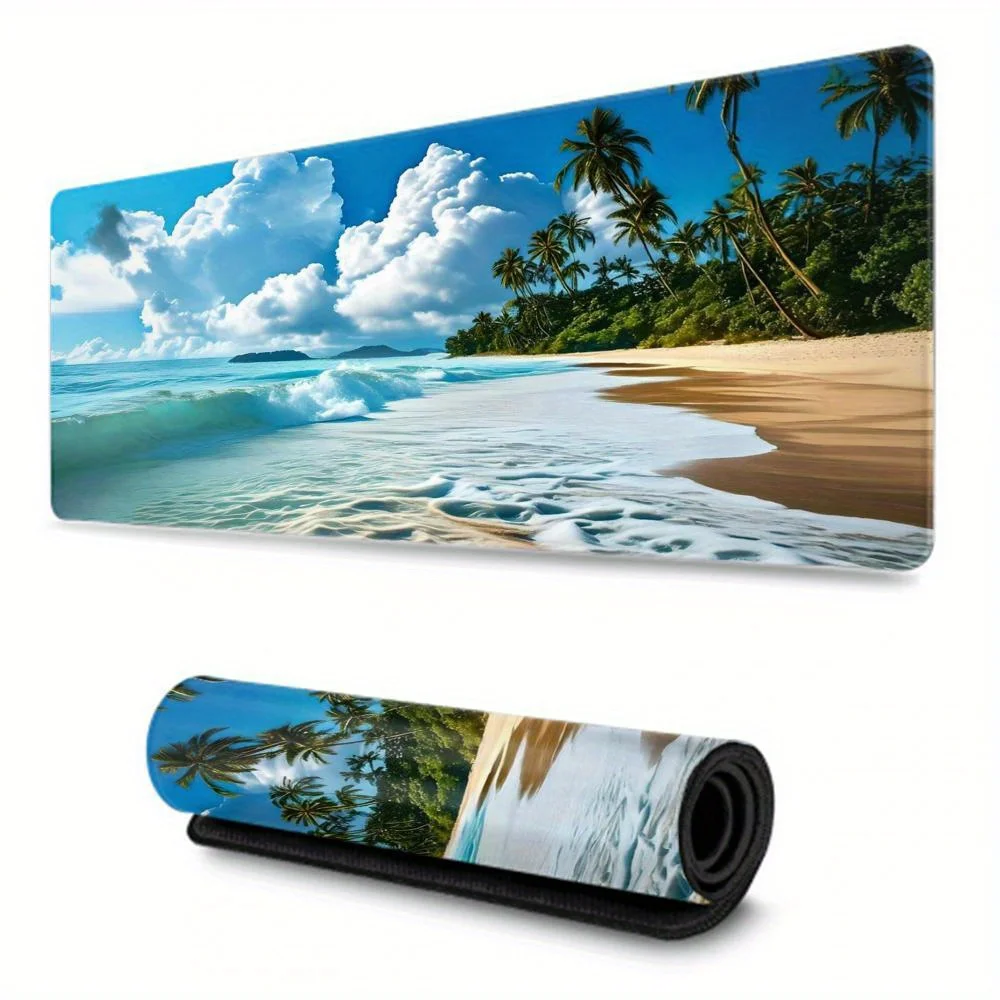 Island Scenery Map Mouse Pad Personalized Creative Mouse Pad Design  Large Gaming Mouse Pad - Extended, Thick, Non-Slip Rubber
