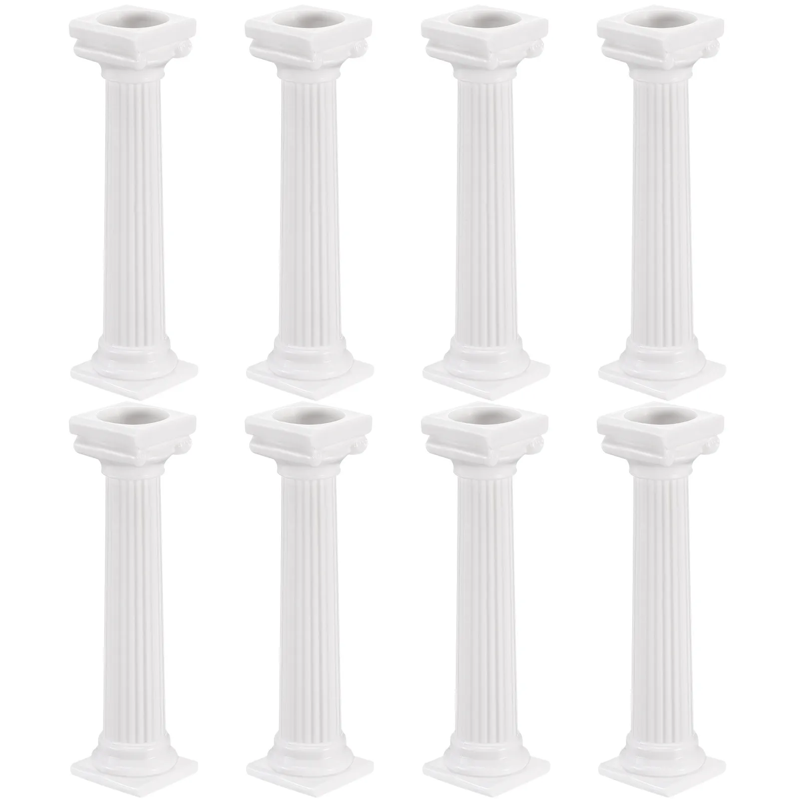 8 Pcs Cake Column Pillar Displaying Holders Plastic Columns Decorating Pillars Roman Sticks Support Rods