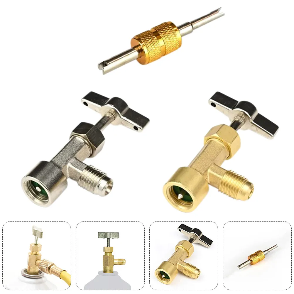 

Набор из 1 шт. Самозакрывающийся инструмент для вскрытия баллонов R134A с Т-образной ручкой для удаления сердечника клапана, для баллонов с хладагентом, разные цвета