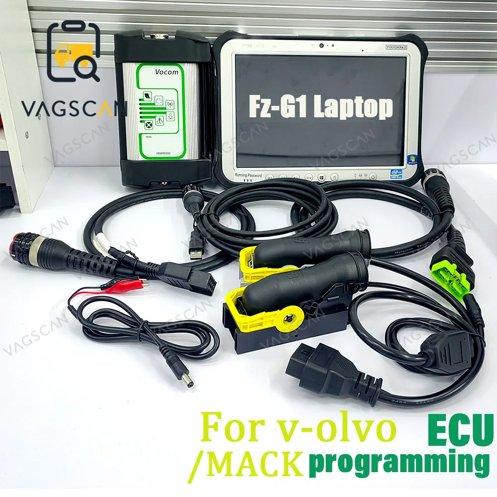 For FZG1 Tablet ecu test cable Truck Diagnostic Vocom Interface Excavator Diagnostic Tool For Vo-lvo/Renault/Mack ECU program