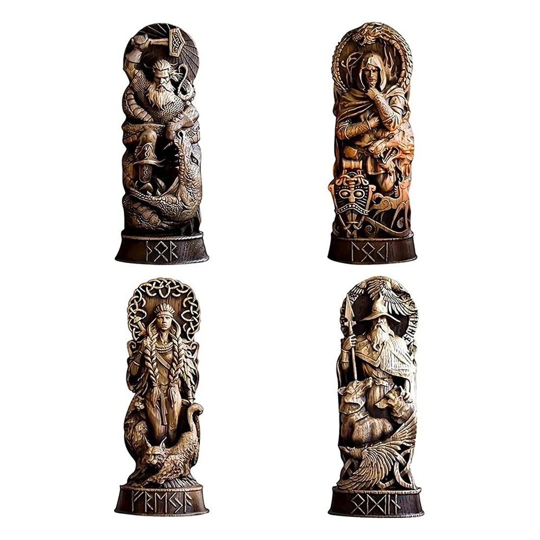 

Resin Statue Scandinavian Pantheon Norse God Statue Craft Viking Mythology Home Wine Cabinet Cover Bookcase Souvenirs