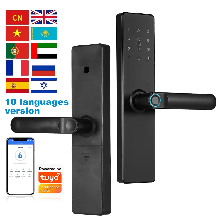 Cloud Network Smart Lock New Fingerprint Recognition & WiFi Compatible Aluminum Wood Steel Brass Door Lock Smart Locks Product
