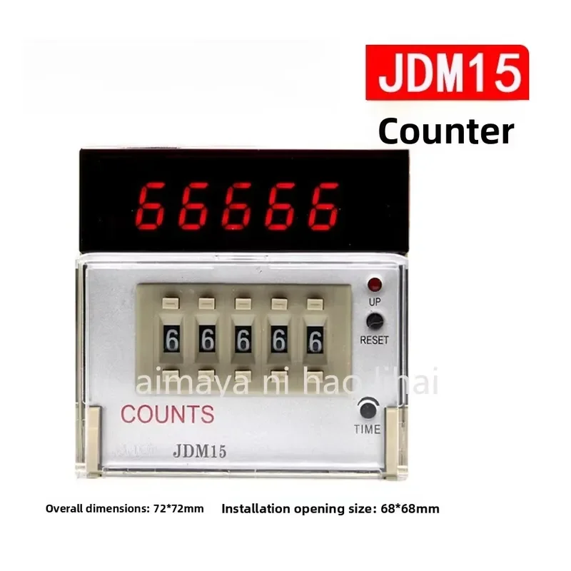 DHC JDM15 5 Digit Digital Counter LCD Display Add Subtract Reversible Tally Clicker Easy Calculation Tool for Inventory