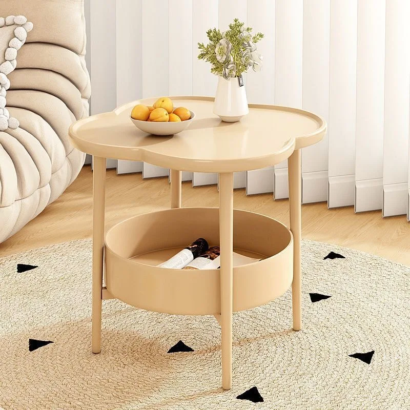

Modern minimalist creative side table cream style living room mobile shelf Internet celebrity coffee table sofa side table