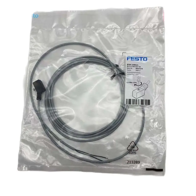 

FESTO connecting cable NEBV-Z4WA2L-R-E-2.5-N-LE2-S1 8047679 NEBV-H1G2-KN-1-N-LE2 NEBV