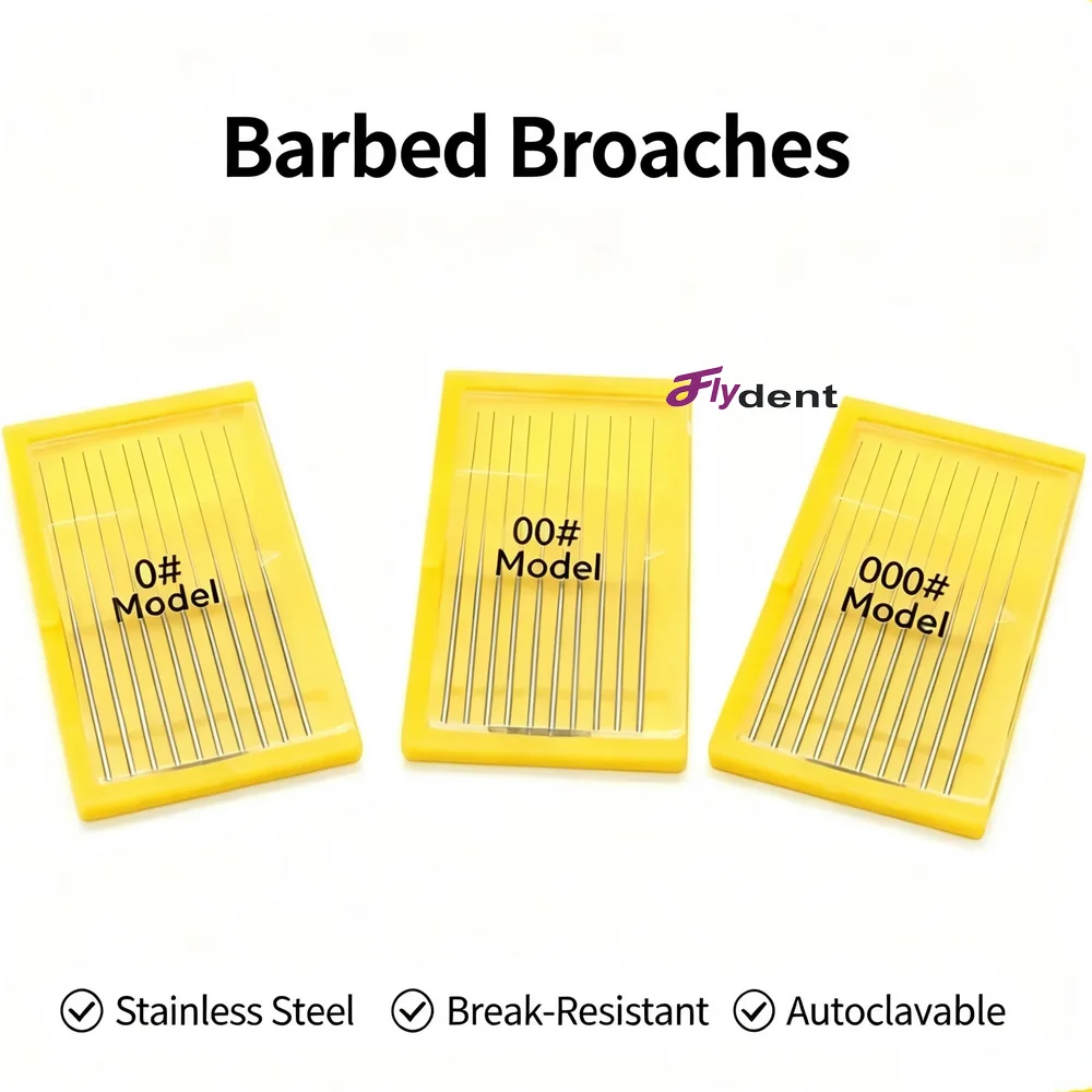 Dental Broaches Wihtout Handle Endondontic Root Canal Files Cleaning Smooth Needle Stainless Steel Dentistry Tools