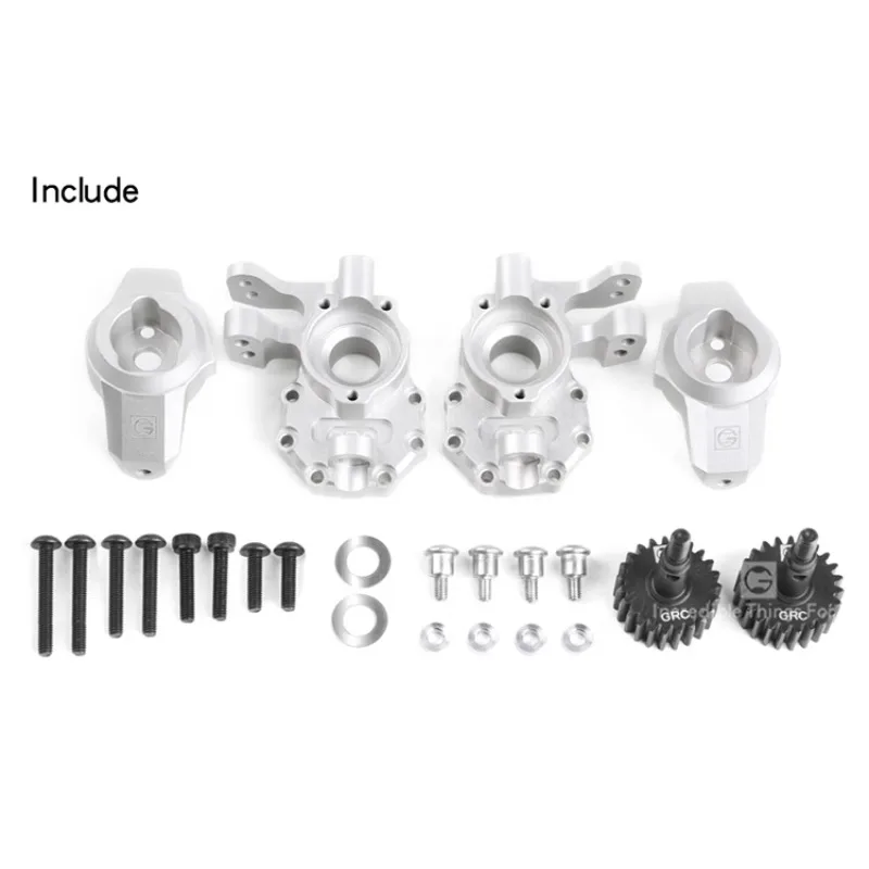 GRC Metal G2 Ackermann Kingpin Kit de actualización de buje C de dirección bajada para Traxxas Trx4 Rc accesorios de modificación de camión sobre orugas