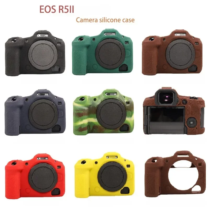 

R5II Rubber Silicon Case Body Cover Protector Frame Skin for Canon EOS R5 Mark II R5 II Mirrorless Camera