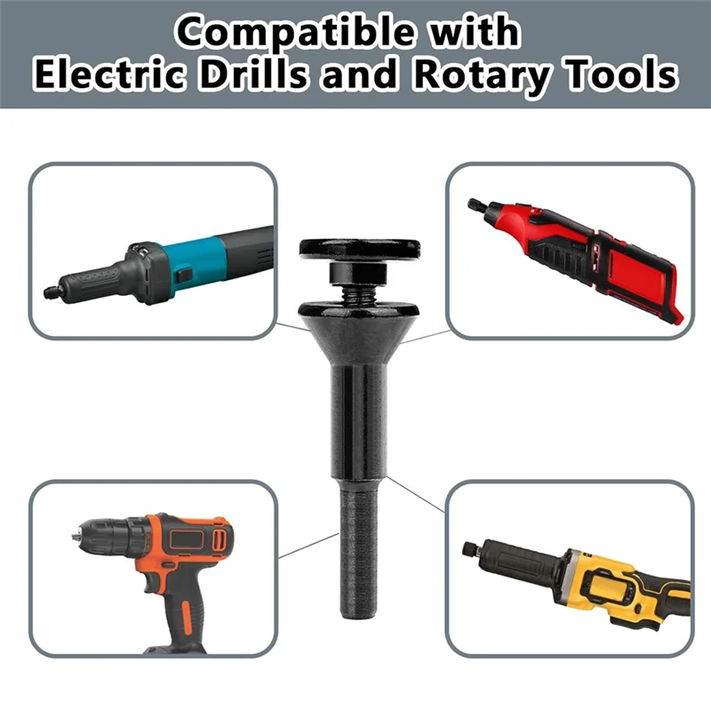 Cut-Off Wheel Mounting Mandrel 3/8 Inch & 1/4Inch Arbor Hole With 1/4Inch, Shaft Stem For Die Grinder Accessories, 3Pack