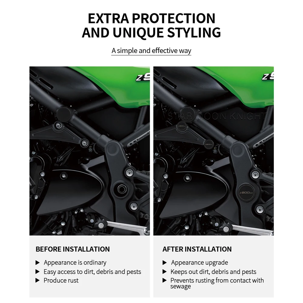 Z900RS Motorcycle For Kawasaki Z 900 RS SE Cafe 2017 - 2022 Accessories Frame Hole Cover Caps Plug Decorative Frame Cap Set