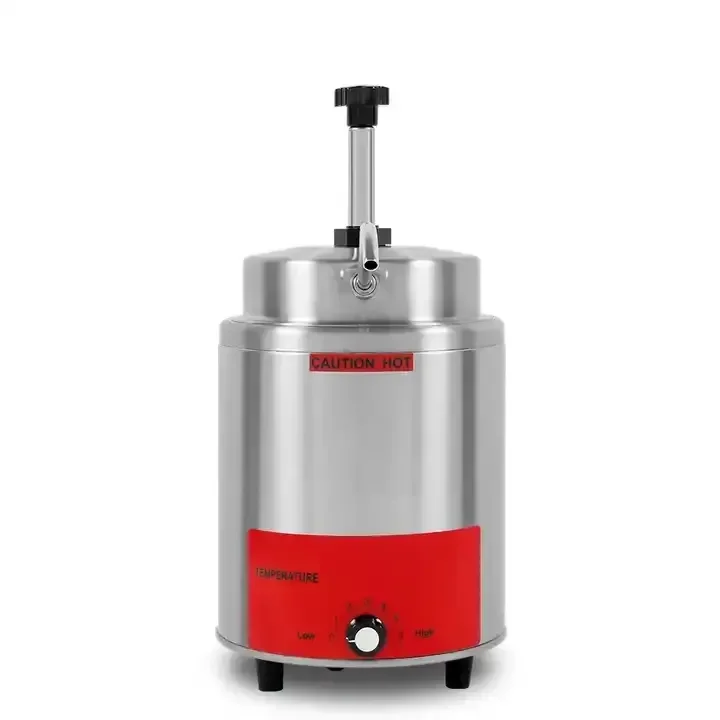

3.5qt Cheese Dispenser With Pump Electric Hot Chocolate Warmer Pot Sauce Dispenser Kettle 4.4L