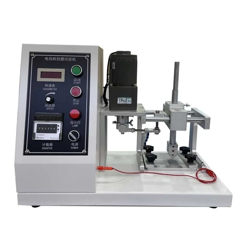 Automotive wire scratch resistance tester, wire and cable jacket wear resistance tester