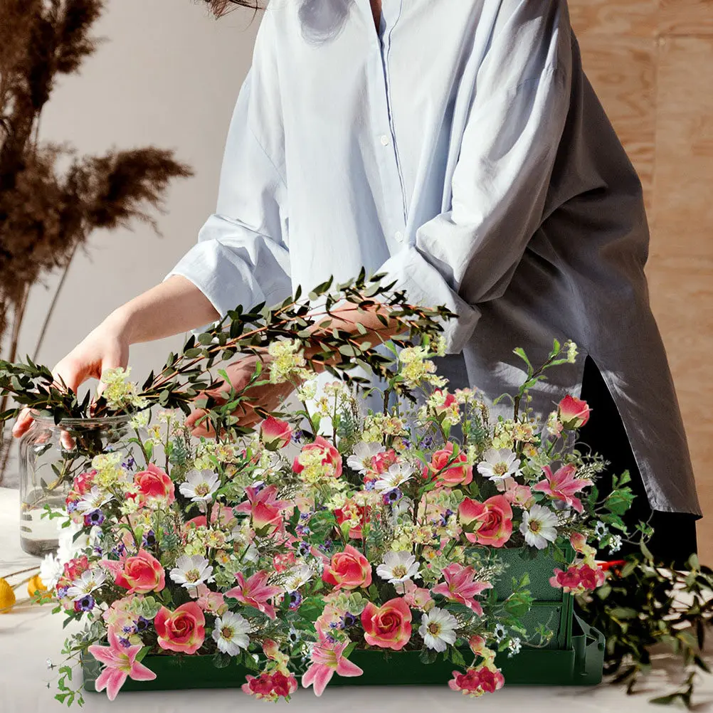 

Набор из 4 штук: флористическая пена для цветов в контейнере, впитывающая воду, для DIY-композиций и свадебных украшений