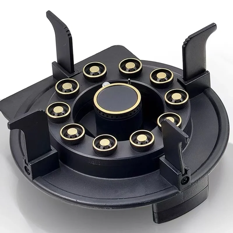 Happy Home Portable Three Burner Smart Built in Stainless Steel Gas Stove for Home Kitchen