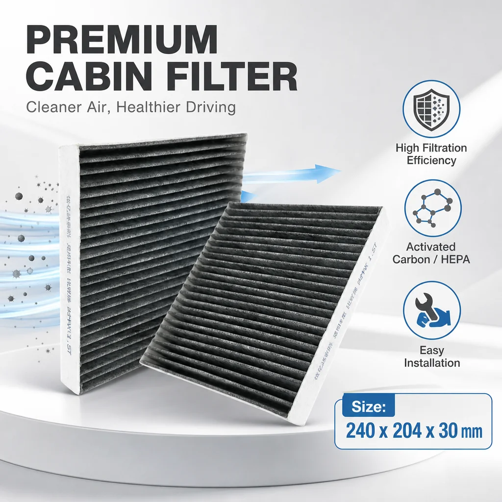 2pcs/For AITO M5 / BYD Fangchengbao Titanium 3 / Voyah FREE / Seres SF5 Air Conditioning Filter /Auto Parts Size: 240*204*30mm