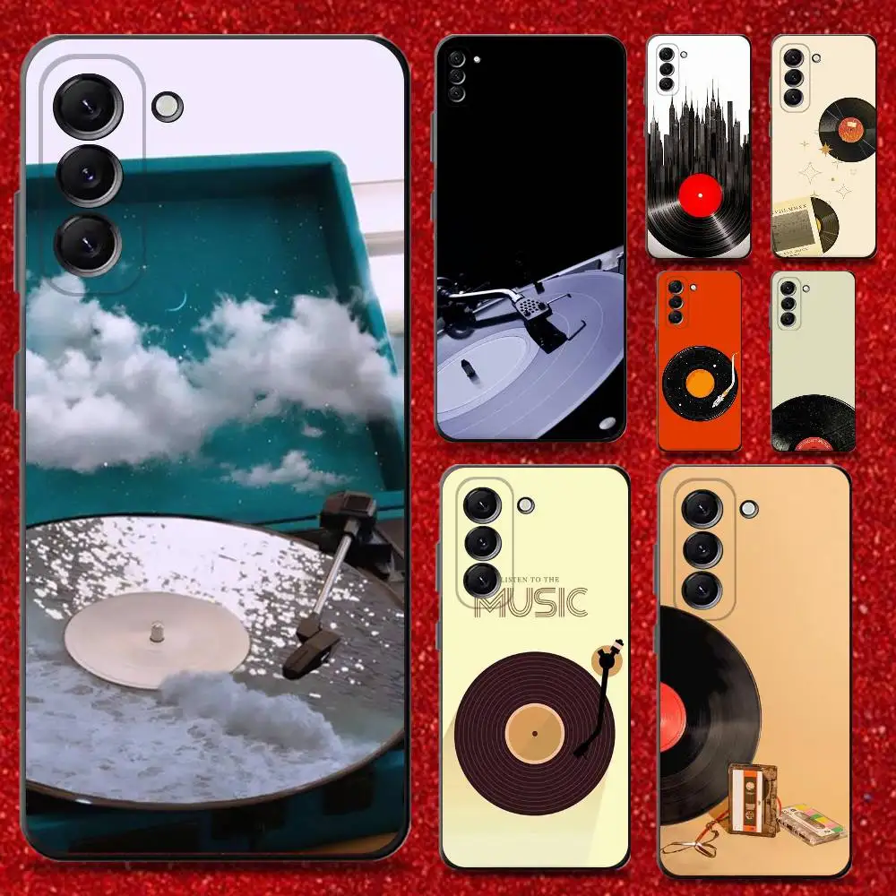 

Vinyl Record Retro Phone Case For Samsung Galaxy A13,A21s,A22,A31,A32,A52,A53,A71,A80,Soft Black Shell
