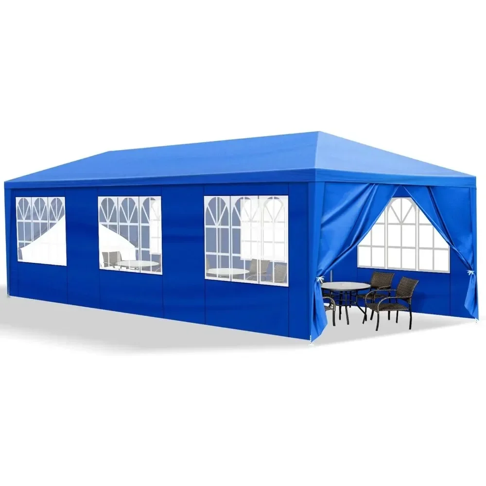 10x30 Outdoor Party Tent, Patio Canopy Tent Gazebo with Removable Sidewalls Instant Event Tent for Cater Events Wedding