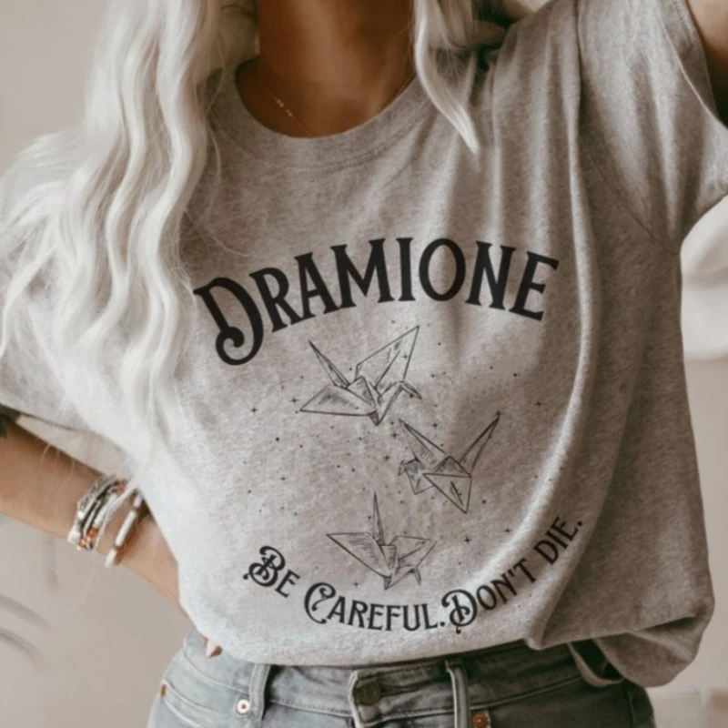 Dramione Manacled Cotton T-shirt Fanfiction Wizard School Vintage Tshirt Booktok Bookish Merch Academia Clothing Gift for Reader