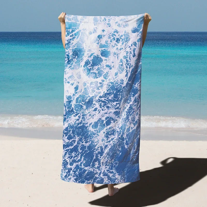 Soft Printed Towel Striped Sand Free Quick Dry Swimming Pool Stripe Microfibre Super Absorbent Beach Towel Blanket 70X150cm