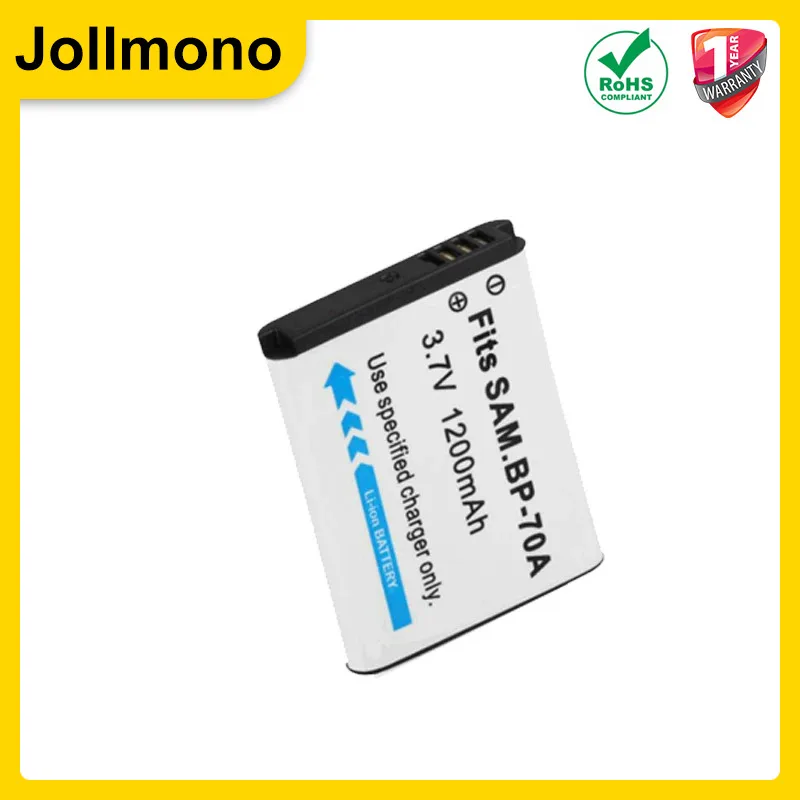 BP-70A EA-BP70A IA-BP70A BP70A IABP70A แบตเตอรี่สําหรับ SAMSUNG AQ100 DV150F ES65 ES67 ES70 ES71 ES73 ES74 ES75 ES80 MV800 ES99 PL201