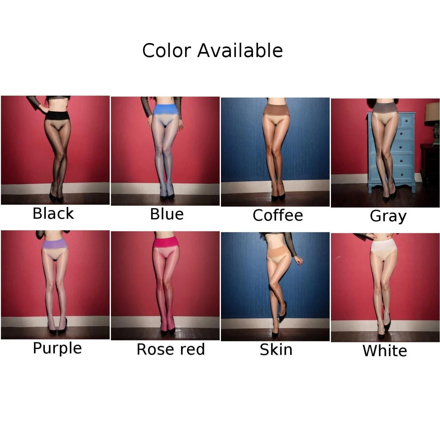 Deep Crotch Seamless Stockings Tights High waisted Ultra Sheer Pantyhose for Women in Elegant Colors Daily Wear