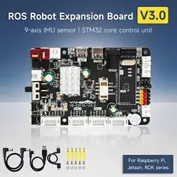 Placa de controle stm32f103rct6, placa de expansão de robô ros com sensor de 9 eixos, porta servo de motor para raspberry pi jetson ros roos2 robô