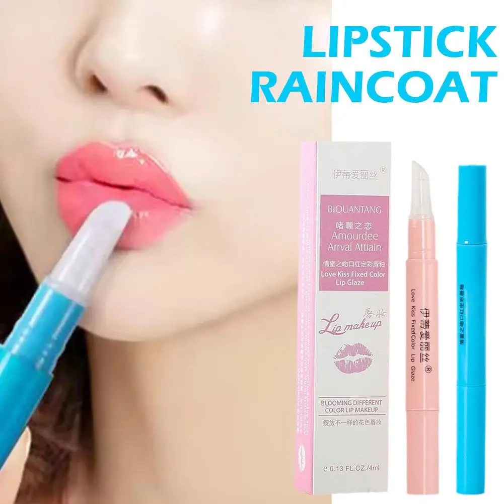 Batons hidratantes impermeáveis, copo antiaderente, cosméticos não desbotados, capa de chuva para lábios, Gloss Protection Lip, B0R2